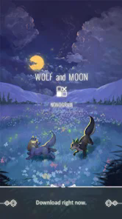 Wolf And Moon : Nonogram Image