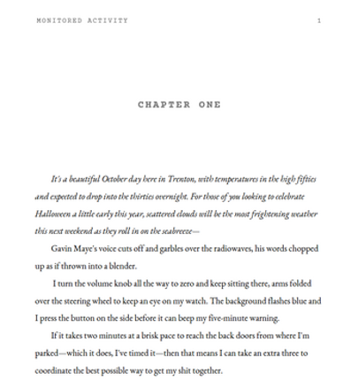 Monitored Activity: Chapter One screenshot