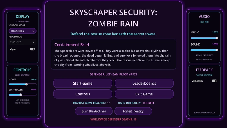 Skyscraper Security: Zombie Rain Image