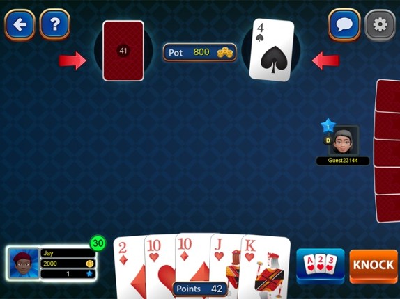 Tonk: classic card game screenshot