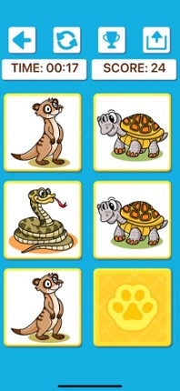 Animal Memory Matching Games screenshot