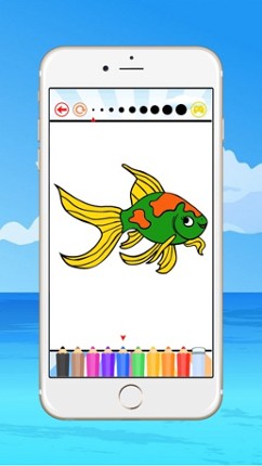 Fish Coloring Book for Children : Learn to color a dolphin, shark, whale, squid and more Image