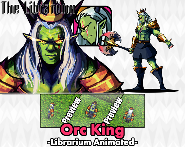 Games like Librarium animated - Orc King