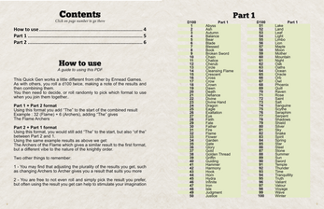 Quick Generator Knightly Order Names Image