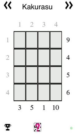 Kakurasu (Sudoku like Japanese Puzzle Game) Image