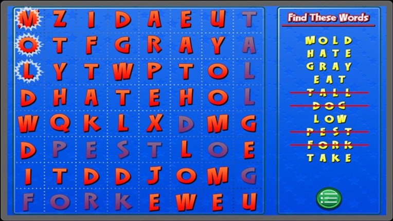 Word Search For Kids 2 - Perfect for Kinder, First and Second Grade screenshot