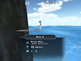 Cliff Diving 3D Image