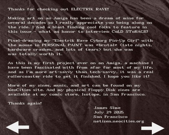ELECTRIK RAVE Amiga DiskZine screenshot