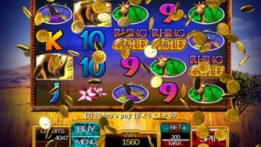 Rhino Gold Slot Game - FREE Image