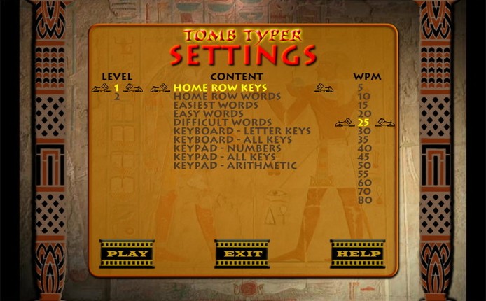 Tomb Typing screenshot