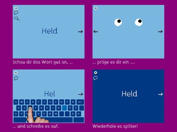 Wörterfresser Lesen und Rechtschreiben von A-Z screenshot
