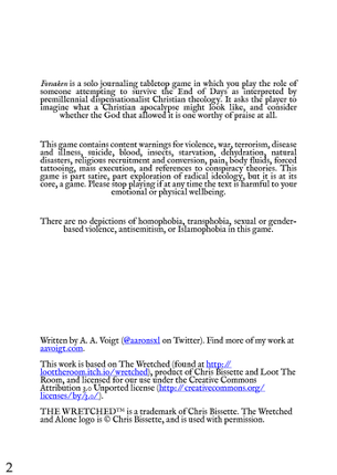 Forsaken: A journaling TTRPG of the Earth's Last Days screenshot