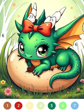 Fairytale Color by number game screenshot