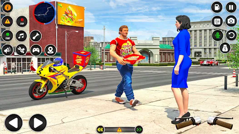 Pizza Delivery Bike Games 3D screenshot