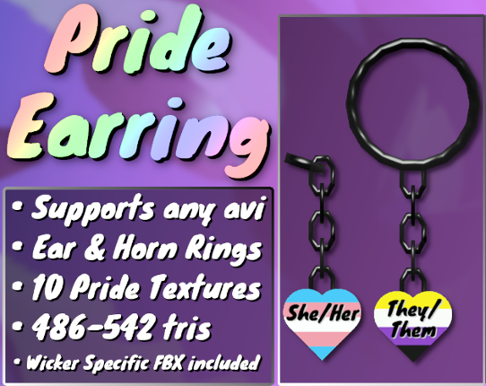 Pride Heart Earring Image