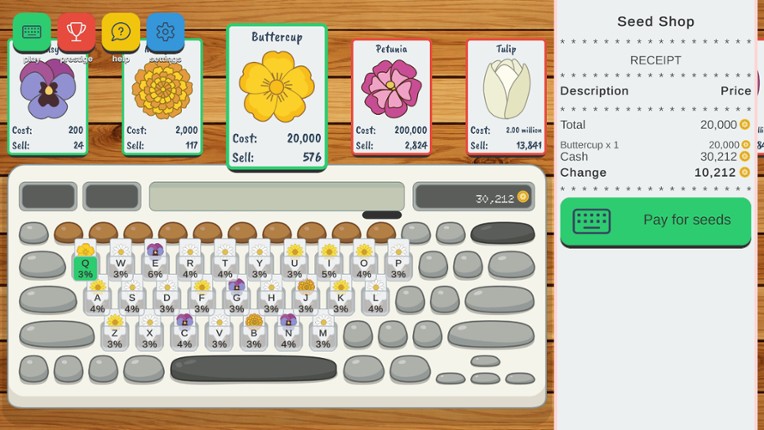Qwerty Garden screenshot