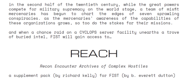 Games like REACH (a faction pack for FIST)