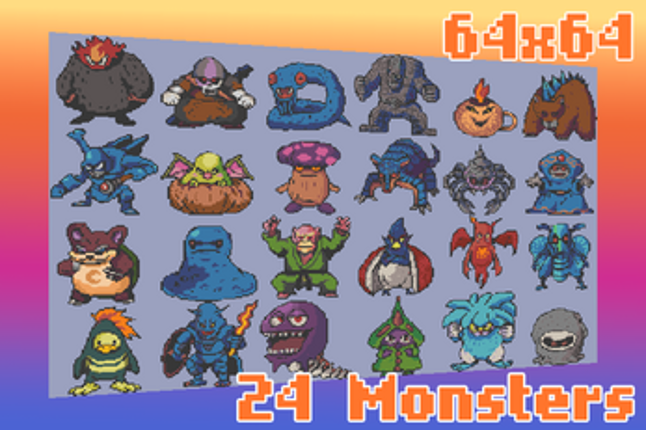 Retro Pixel Monster Asset Pack 2 Free Image
