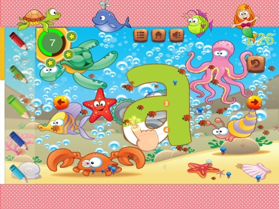 3rd 4th grade spelling words ABC tracing alphabet screenshot