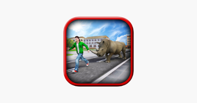 Crazy Rhino Attack 3D Image