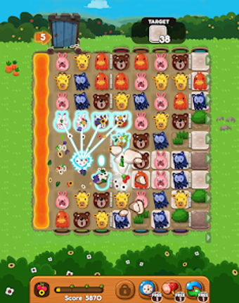 Pokopoko: Bunny Match 3 Puzzle screenshot