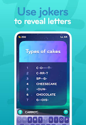 Top 7 - family word game screenshot