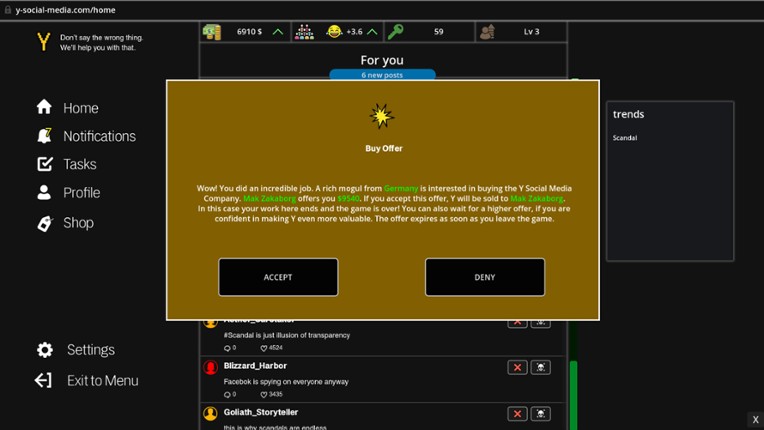 Y: Solo Mod Simulator Image
