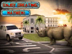 Crazy Rhino Attack 3D Image