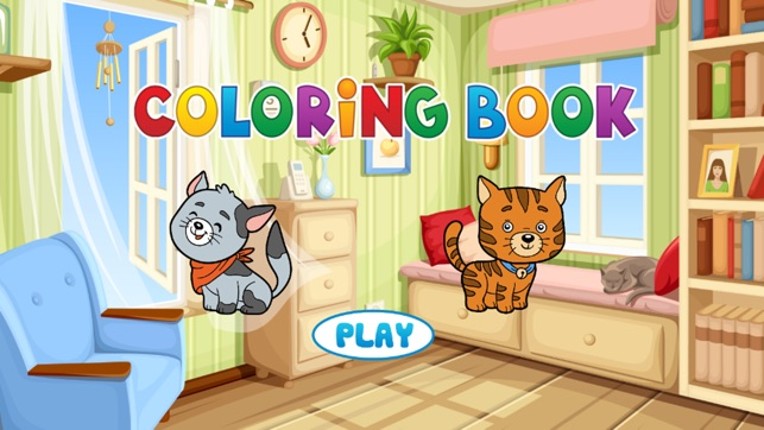 Cute Cats Coloring Book - Painting Game for Kids screenshot
