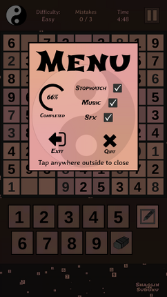 Shaolin Sudoku screenshot