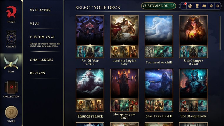 Ariokan - create your cards, break the Meta screenshot