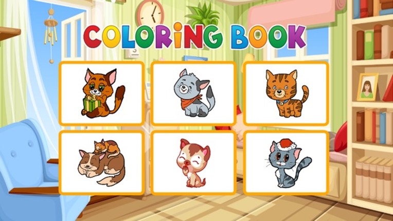Cute Cats Coloring Book - Painting Game for Kids screenshot