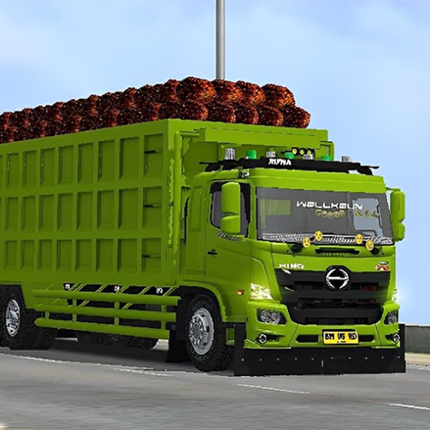 Truck Muat Sawit Tumpah Image