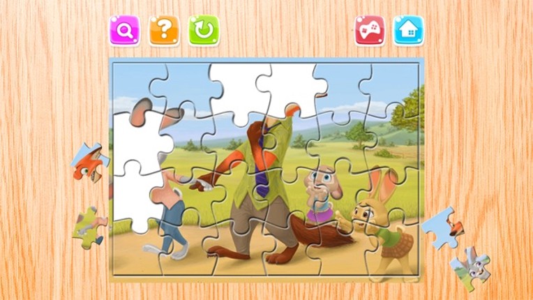 Cartoon Puzzle – Jigsaw Puzzles Box for Judy Hopps and Nick - Kids Toddler and Preschool Learning Games Image