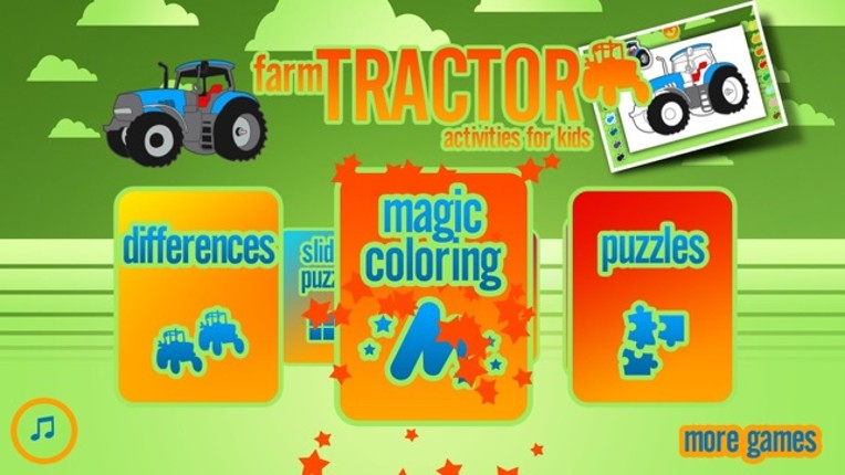 Farm Tractor Activities for Kids: : Puzzles, Drawing and other Games screenshot