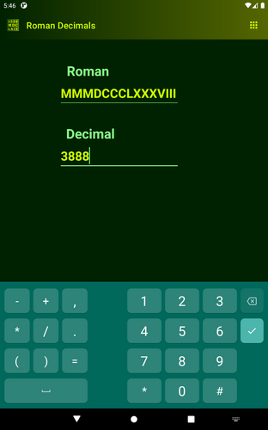 Roman Decimals screenshot