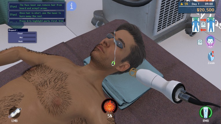 Hair Removal Salon Simulator screenshot