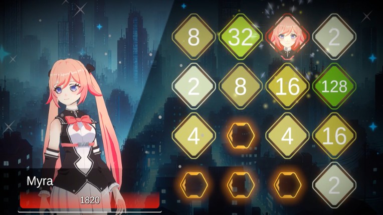Battle Puzzle 2048: Space Girls screenshot