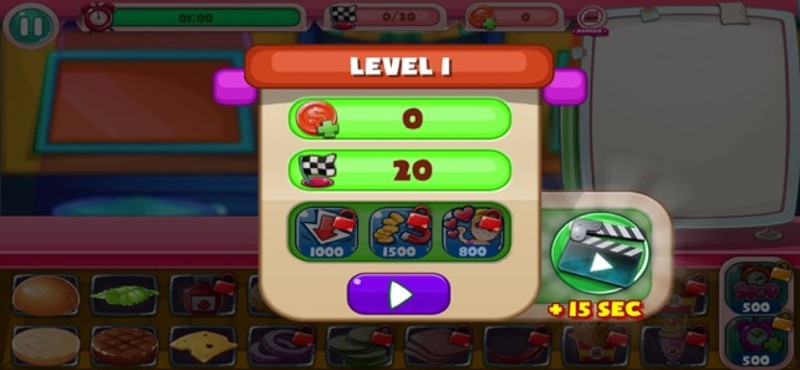 Cookings Games Hamburger screenshot