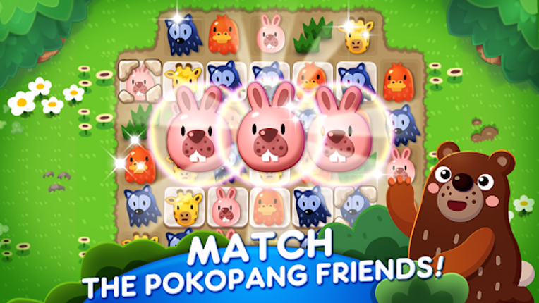 Pokopoko: Bunny Match 3 Puzzle screenshot