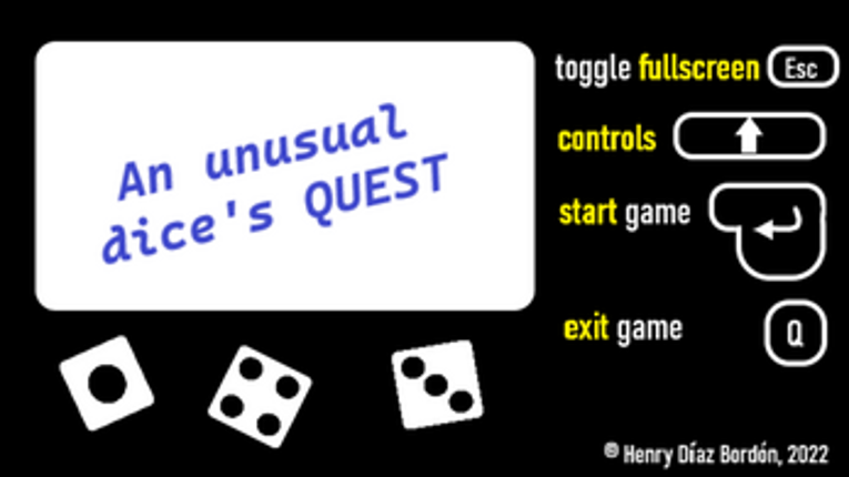 An unusual dice's QUEST screenshot
