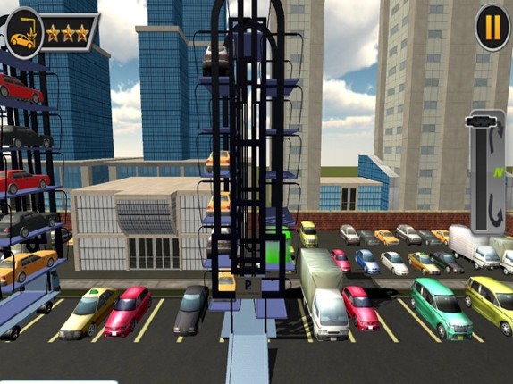 Multi Level Car Parking Crane Driving Simulator 3D screenshot