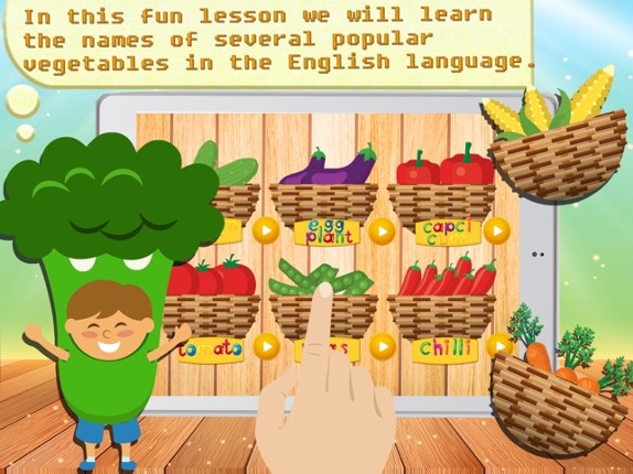 Vegetable Coloring &amp; Vocab - Fun finger painting Image