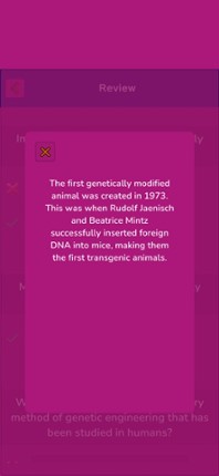Biotechnology Knowledge Quiz screenshot