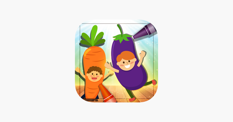Vegetable Coloring &amp; Vocab - Fun finger painting Image