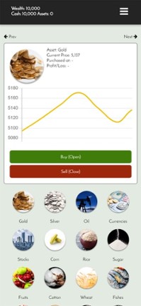 Virtual Investment Game screenshot