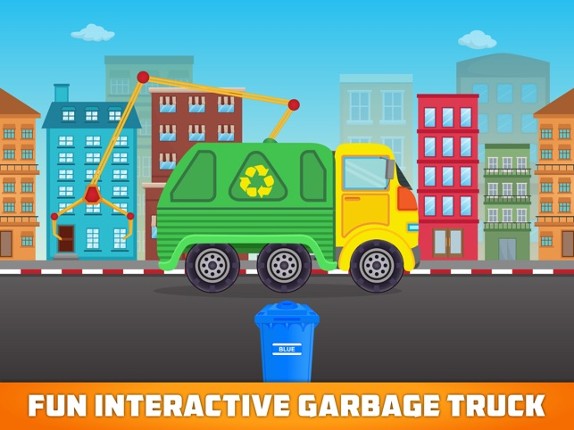 Colors Garbage Truck Free - an alphabet fun game for preschool kids learning colors and love Trucks and Things That Go Image