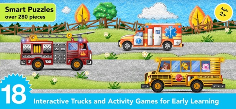 Kids Vehicles Fire Truck games screenshot
