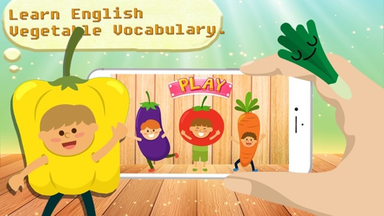 Vegetable Coloring &amp; Vocab - Fun finger painting screenshot
