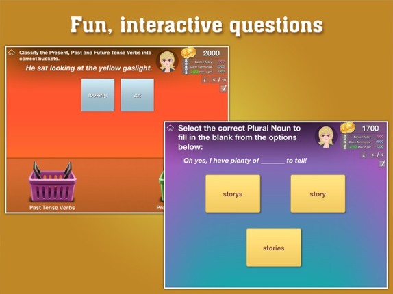First Grade Grammar by ClassK12 - A fun way to learn English Language Arts [Lite] screenshot